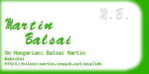 martin balsai business card